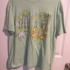 Winnie the Pooh Graphic Tee - Mint Green Sz XXL